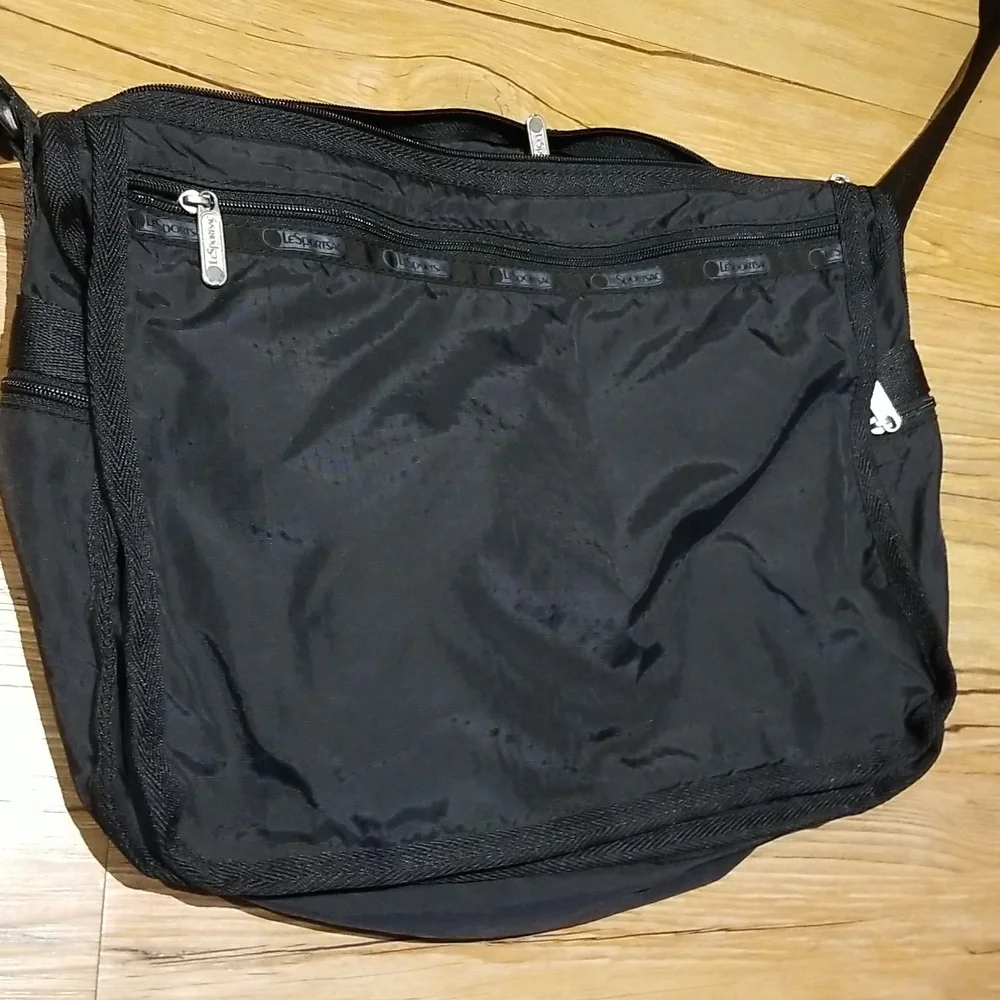 Black Shoulder Messenger Bag Le Sporto Sac